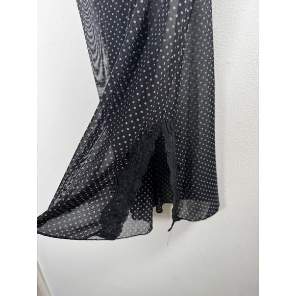 Vintage Rampage Y2K Baby Doll Dress Coquette Sheer Sexy Retro Rave Gothic Vamp L - Picture 8 of 11